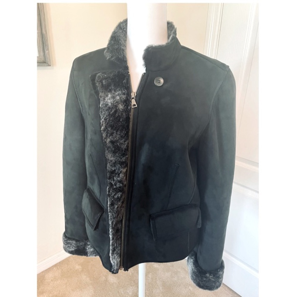 Cole Haan genuine lambskin and sterling jacket